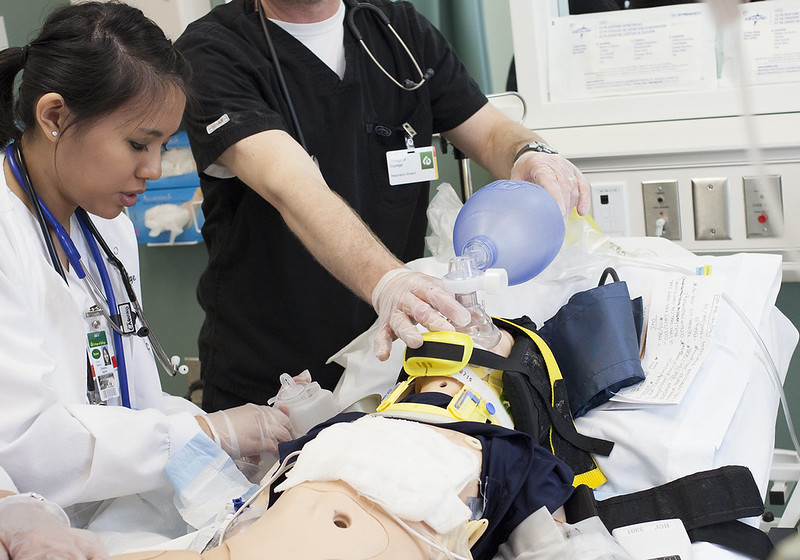 Traditional Medical Simulation with Mannikins at College of DuPage