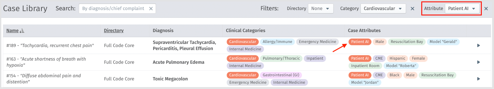 Case Library Attribute Filter